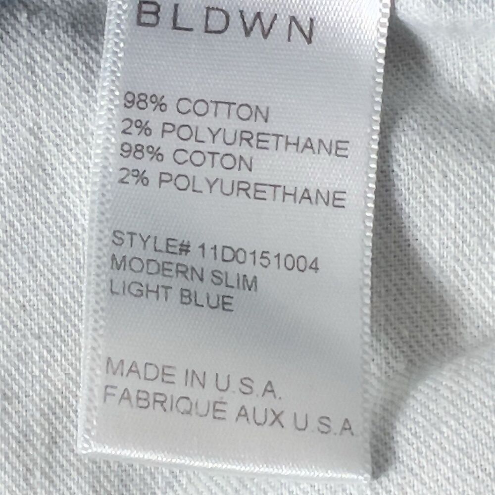 BLDWN Modern Slim Leg Jeans Mens Sz 31x32 Light Wash Button Fly - Picture 7 of 13